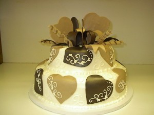 Scroll Heart Cake